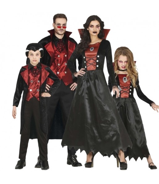 Costumi Vampiri delle tenebre per gruppi e famiglie