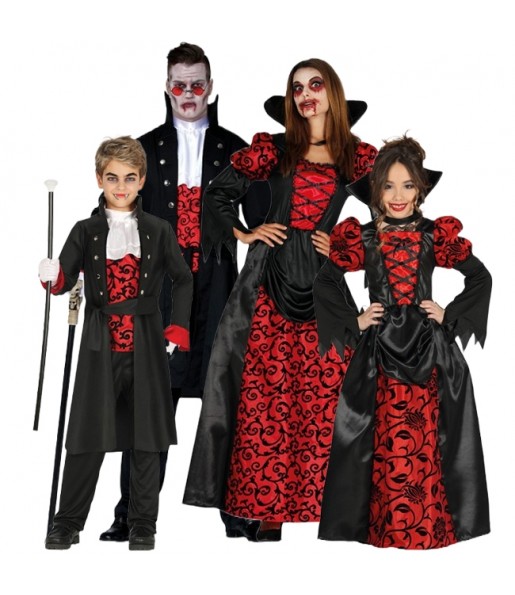 Costumi Vampiri dell\'oscurità per gruppi e famiglie