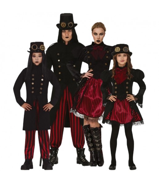 Costumi Vampiri steampunk per gruppi e famiglie