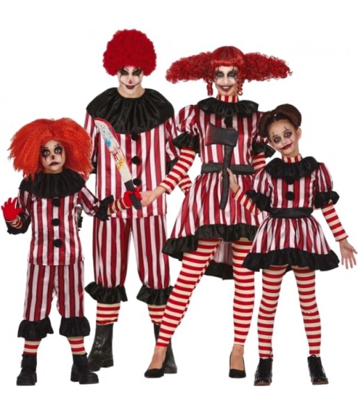 Costumi Clown cattivi per gruppi e famiglie