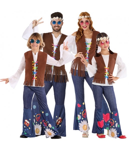 Costumi Hippies degli Anni Sessanta per gruppi e famiglie