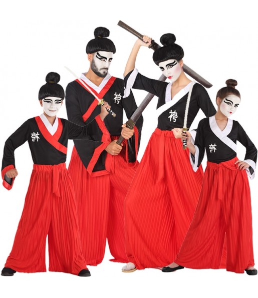Costumi Samurai per gruppi e famiglie