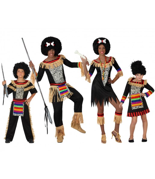 Costumi Zulù per gruppi e famiglie