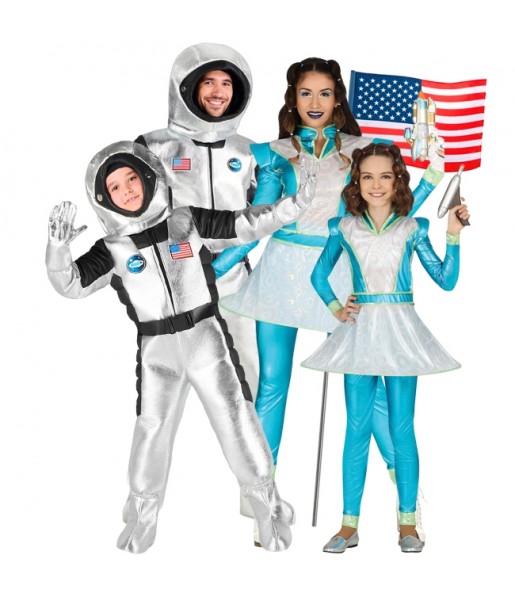 Costumi Astronauti alieni per gruppi e famiglie