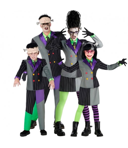 Costumi Zombie di Frankenstein per gruppi e famiglie