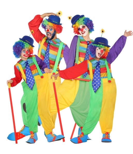 Costumi Clown da circo per gruppi e famiglie