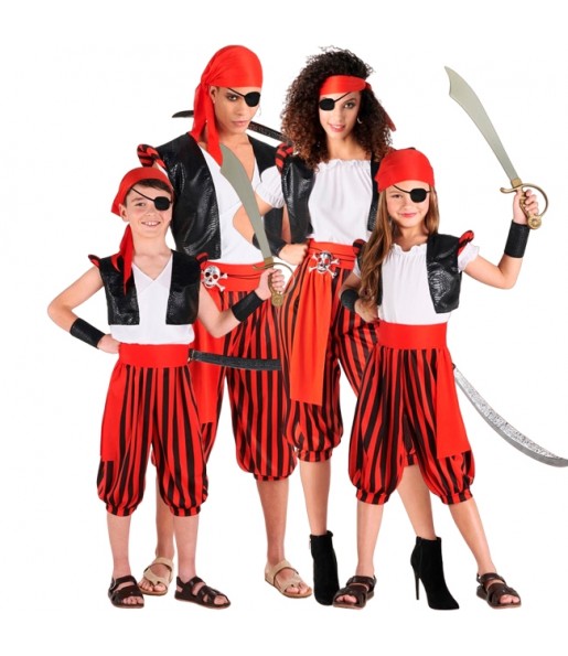 Costumi Pirati dell'isola delle tartarughe per gruppi e famiglie