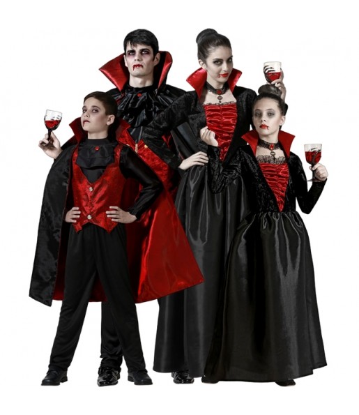 Costumi Vampiri tenebrosi per gruppi e famiglie