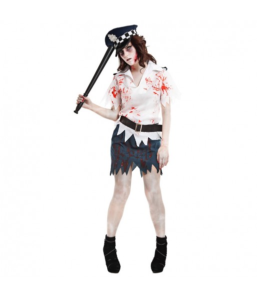 Costume Polizia Zombie donna per una serata ad Halloween
