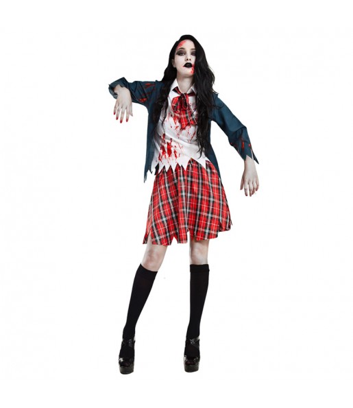 Costume Studentessa Zombie donna per una serata ad Halloween