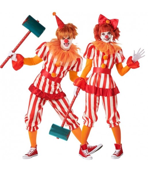 Costumi di coppia Clown terrificanti