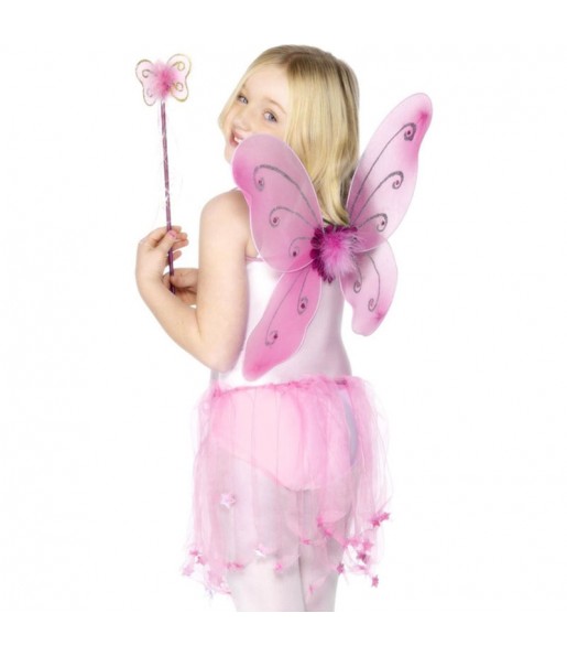Kit di accessori per farfalle rosa per completare il costume