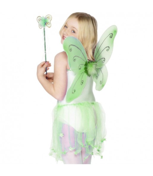 Kit di accessori per farfalle verde per completare il costume