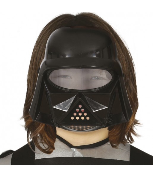 Maschera in pvc per bambini di Darth Vader per completare il costume