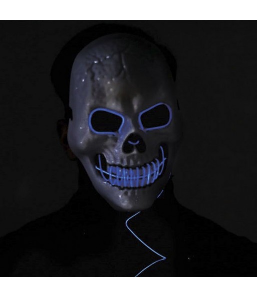 Maschera teschio con luce per completare il costume di paura