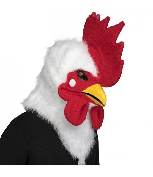Maschera gallo con mascella mobile per poter completare il tuo costume Halloween e Carnevale