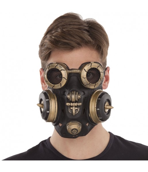 Maschera antigas Steampunk per poter completare il tuo costume Halloween e Carnevale