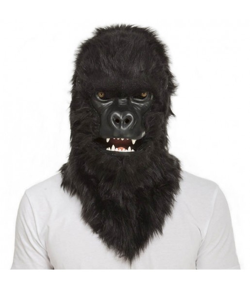Maschera Gorilla King Kong con mascella mobile per poter completare il tuo costume Halloween e Carnevale