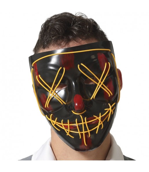 Maschera con luce arancione per completare il costume di paura