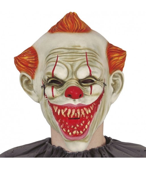 Maschera clown diabolica IT per completare il costume di paura