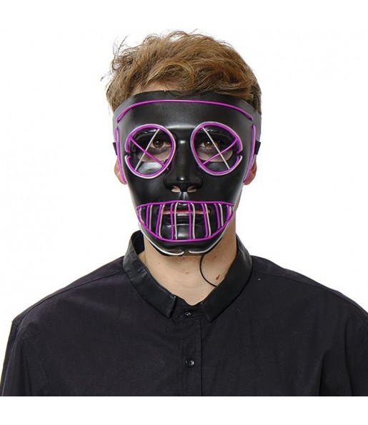 Maschera Perturbato con luce La Notte del Giudizio per completare il costume di paura