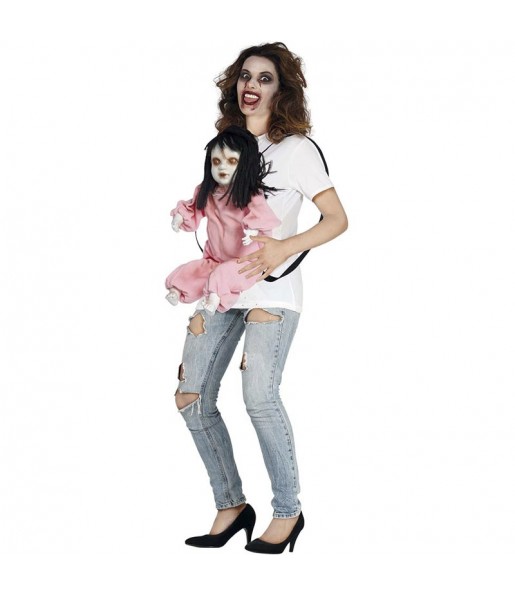 Bambola zombie con movimento per completare il costume di paura