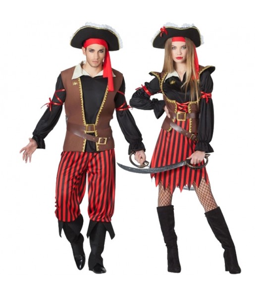 Travestimenti coppia capitani pirata divertenti per travestirti con il tuo partner