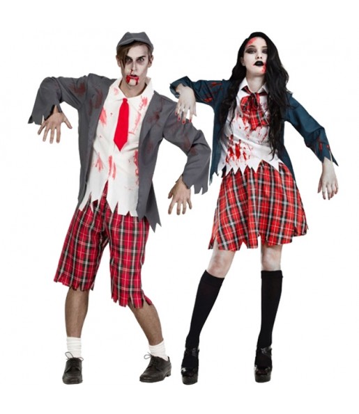 L'originale e divertente coppia di Scolari zombie per travestirsi con il proprio compagno