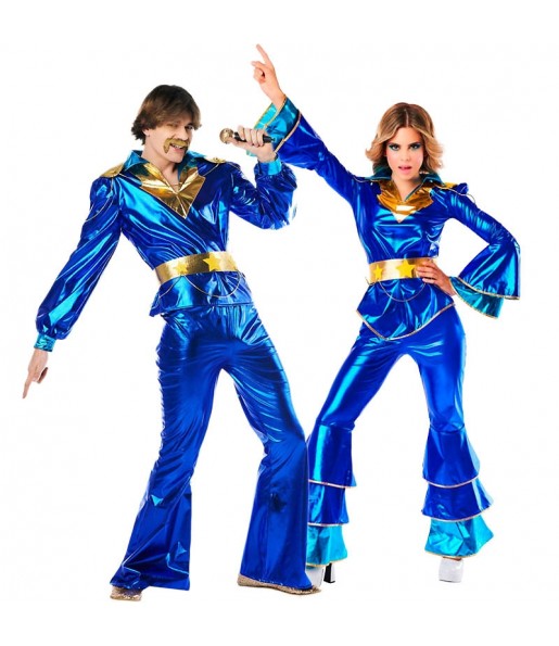 Costumi di coppia Disco Abba blu
