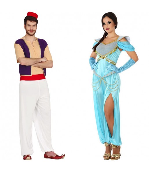 L'originale e divertente coppia di Aladdin e Jasmine per travestirsi con il proprio compagno