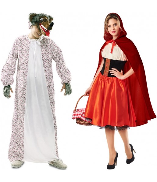 Costumi di coppia Lupo e Cappuccetto Rosso