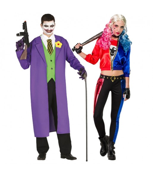Travestimenti coppia Joker e Harley Quinn divertenti per travestirti con il tuo partner