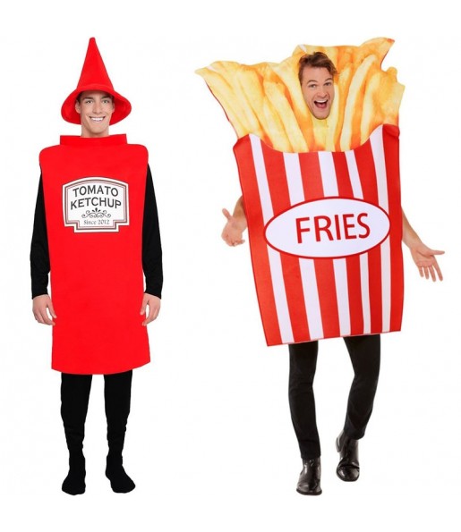 L'originale e divertente coppia di Ketchup e Patate Fritte per travestirsi con il proprio compagno