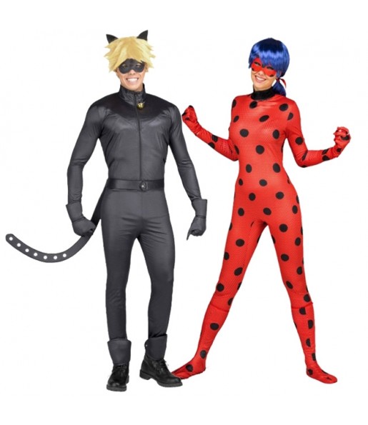 Travestimenti coppia Ladybug e Catnoir divertenti per travestirti con il tuo partner