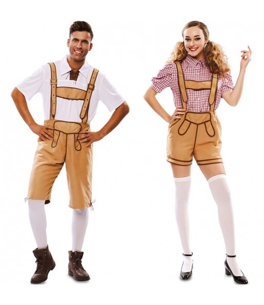 L'originale e divertente coppia di Lederhose Oktoberfest per travestirsi con il proprio compagno