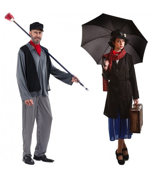 L'originale e divertente coppia di Spazzacamino e Mary Poppins per travestirsi con il proprio compagno