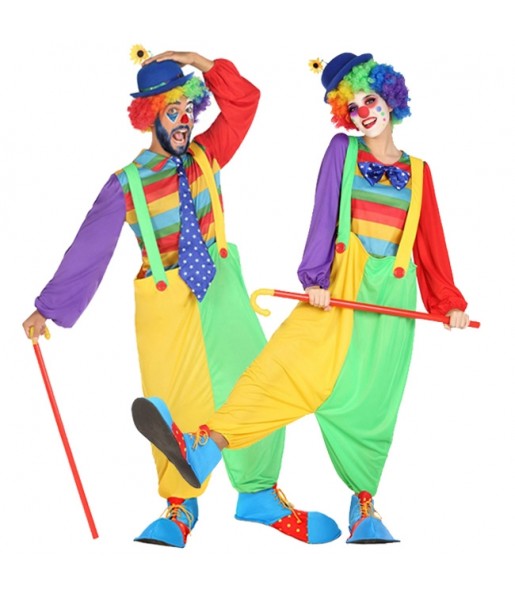 Travestimenti coppia clown da circo divertenti per travestirti con il tuo partner