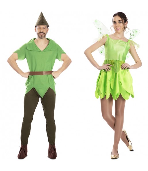 Costumi di coppia Peter Pan e la fata verde