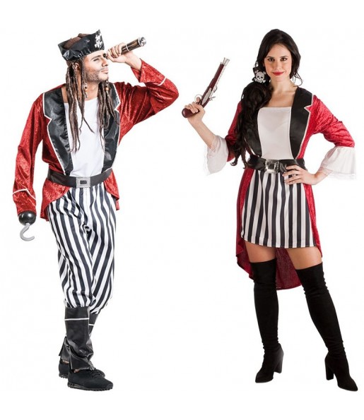 Costumi di coppia pirati barba nera