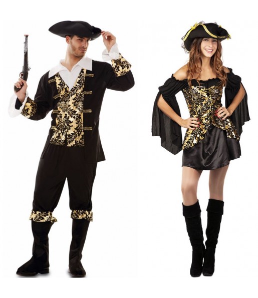Costumi di coppia Pirati dorati