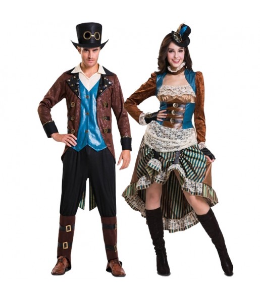 L'originale e divertente coppia di Avventurieri steampunk per travestirsi con il proprio compagno