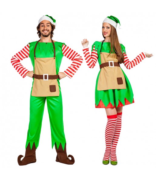 Travestimenti coppia Elfi di Natale divertenti per travestirti con il tuo partner
