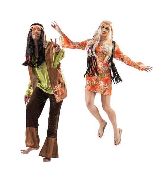 Travestimenti coppia hippy degli anni 80 divertenti per travestirti con il tuo partner