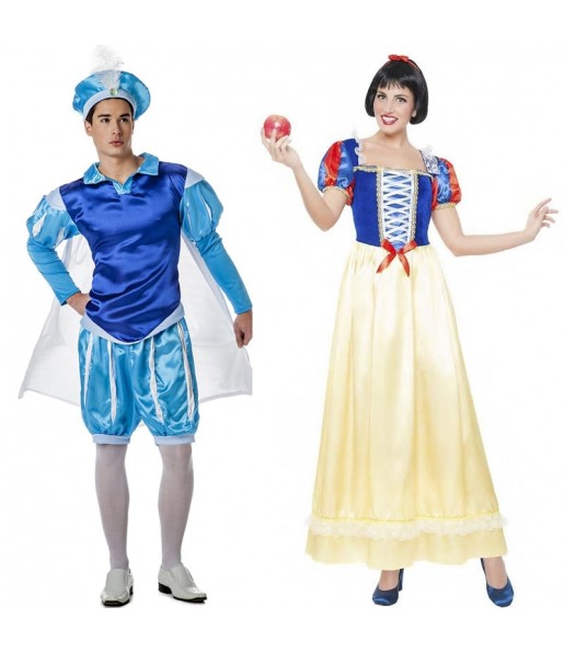 Costumi di coppia Principe azzurro e Biancaneve
