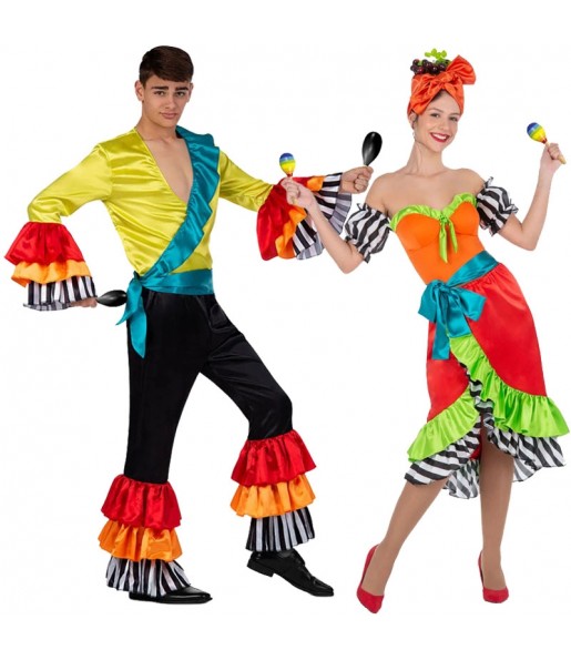 Costumi di coppia Rumba multicolore