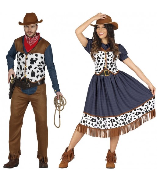 Costumi di coppia Cowboy del vecchio West