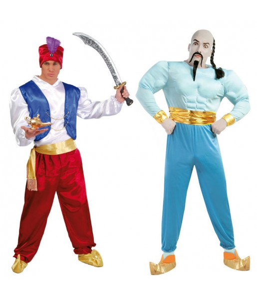 L'originale e divertente coppia di Aladdin e Genio per travestirsi con il proprio compagno