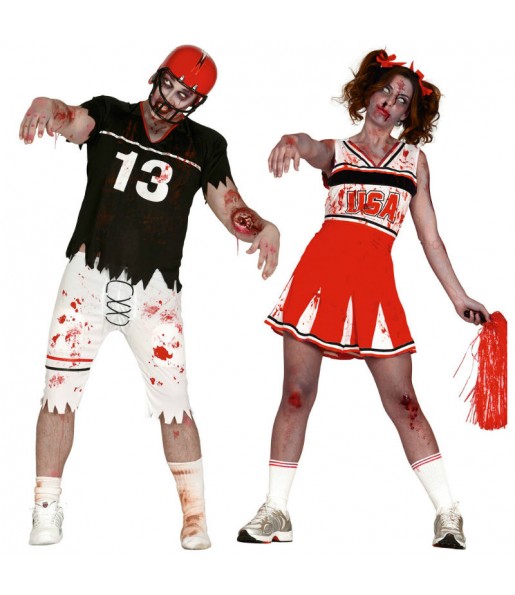 L'originale e divertente coppia di Football americano zombies per travestirsi con il proprio compagno
