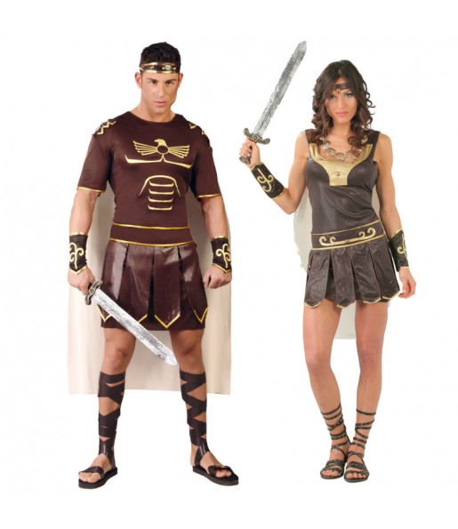 L'originale e divertente coppia di Gladiatori romani per travestirsi con il proprio compagno