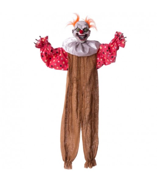 Clown rosso da appendere per decorazione per completare il costume di paura